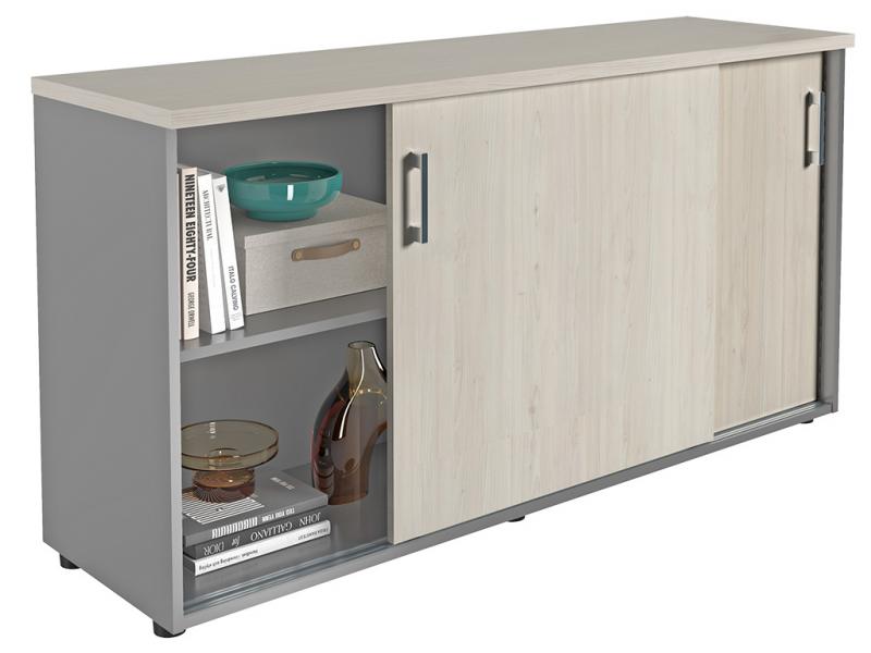 Шкаф NWT 0714 белое дерево/серый